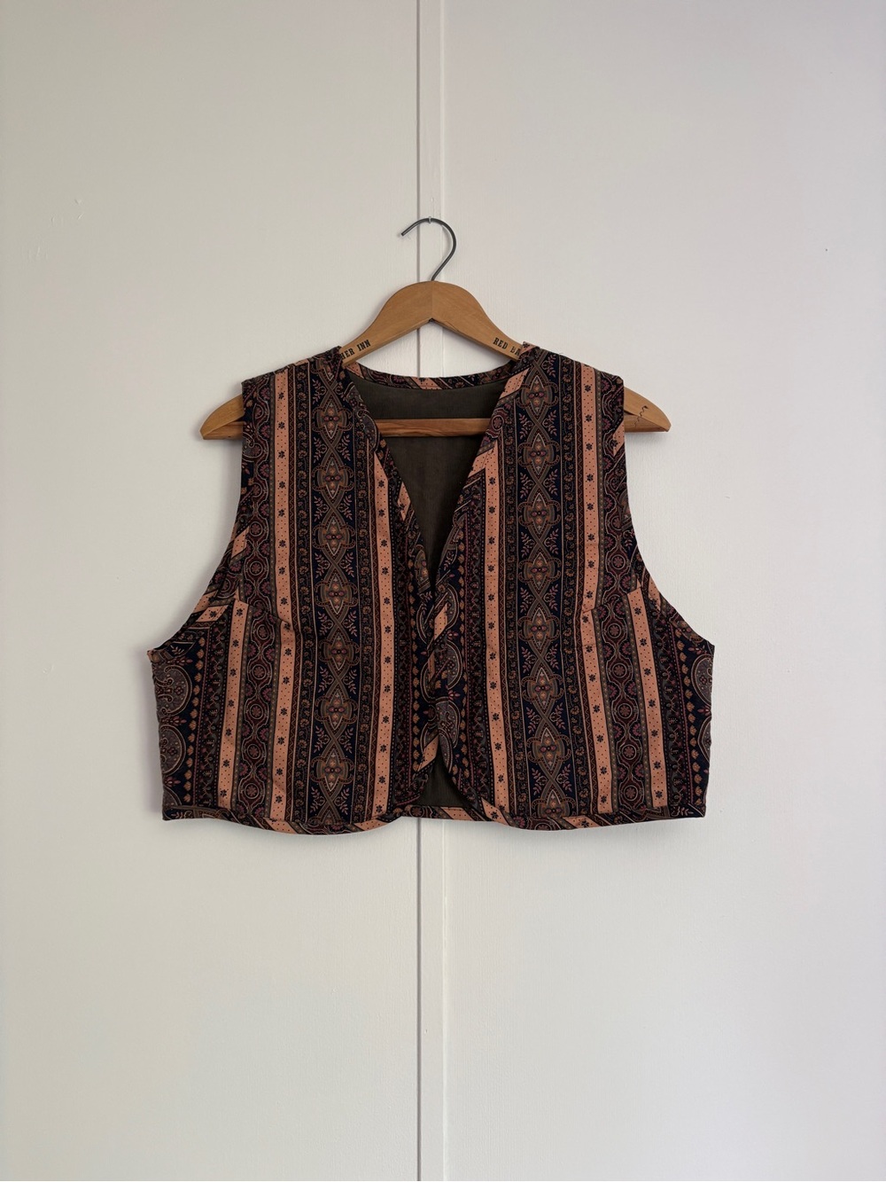 Reversible Bohemian Cropped Quilted Vest